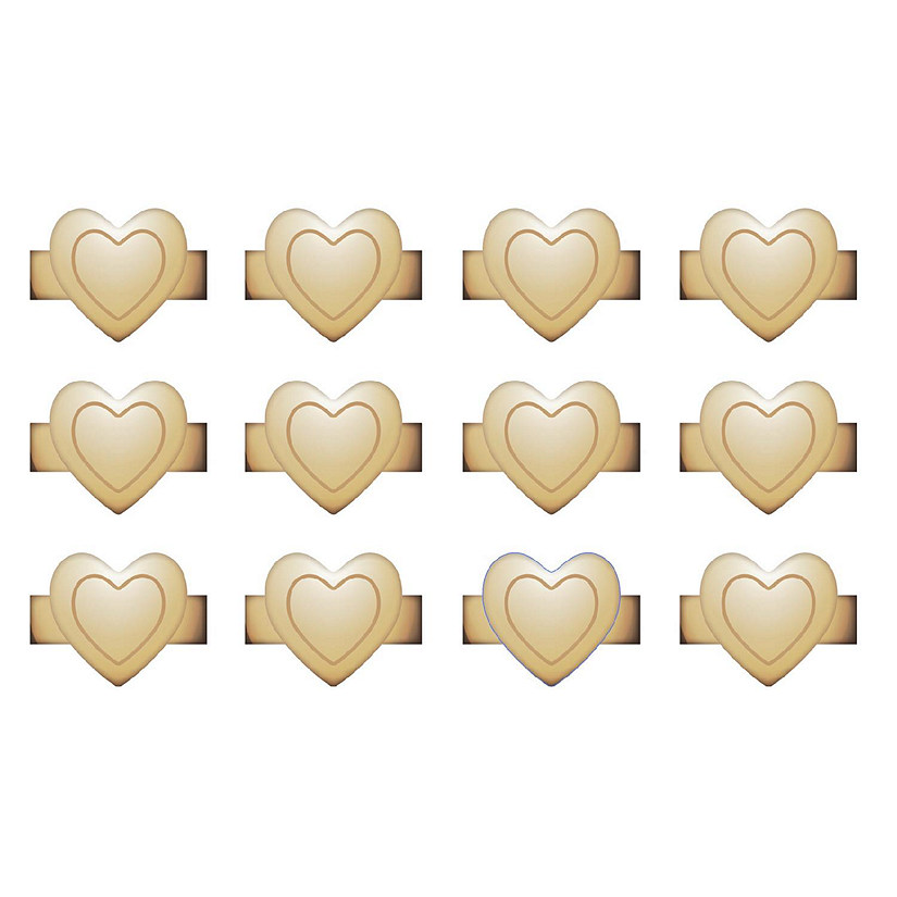 We R Charm Stapler Charm 12/Pkg-Gold Heart Image