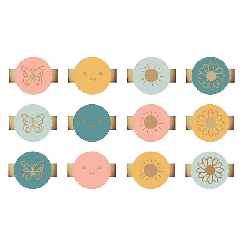 We R Charm Stapler Charm 12/Pkg-Multicolor Round With Design Image