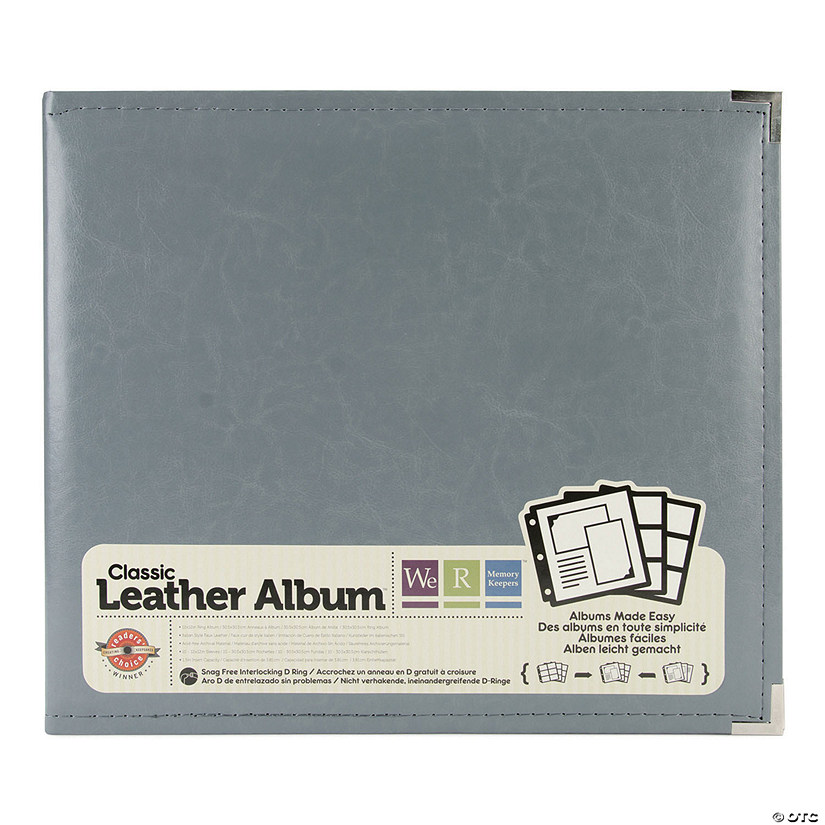 We R Classic Leather D-Ring Album 12"X12"-Charcoal Image