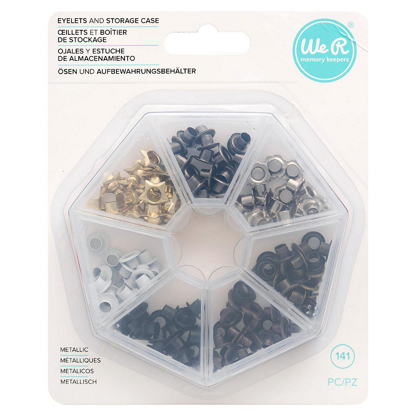 We R Eyelets W/Storage Case 140/Pkg-Metallic Image