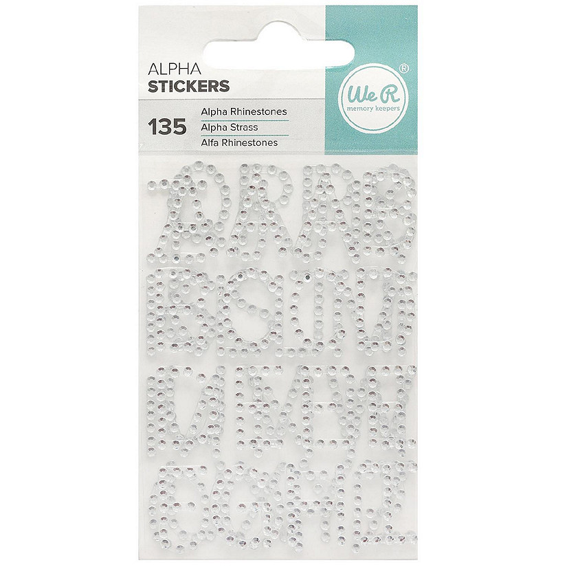 We R Gem Alpha Stickers-135 Rhinestone Letters Image