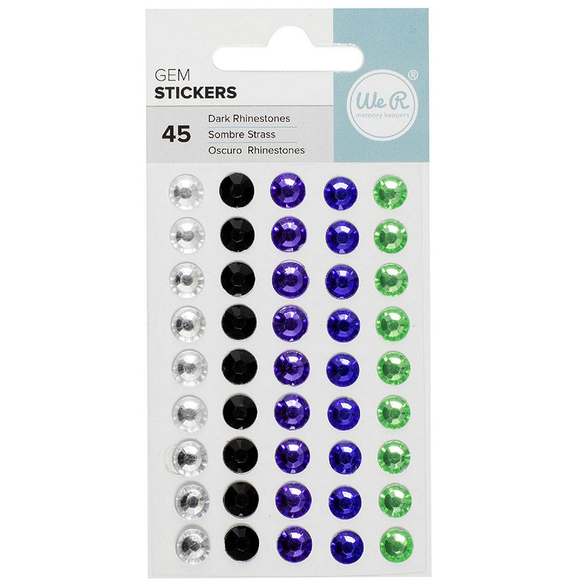 We R Gem Stickers 45/Pkg-Dark Assortment Image