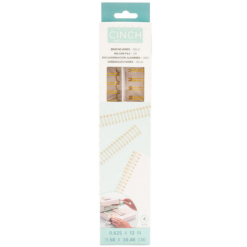 We R Memory Keepers Cinch Wires .625" 4/Pkg-Gold Image