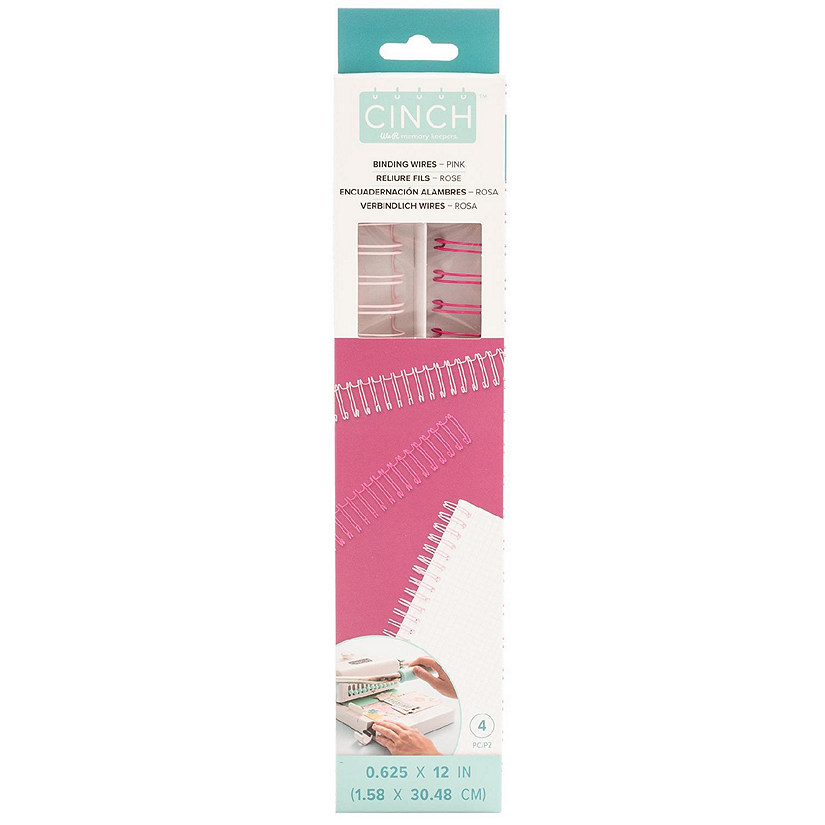 We R Memory Keepers Cinch Wires .625" 4/Pkg-Pink Image