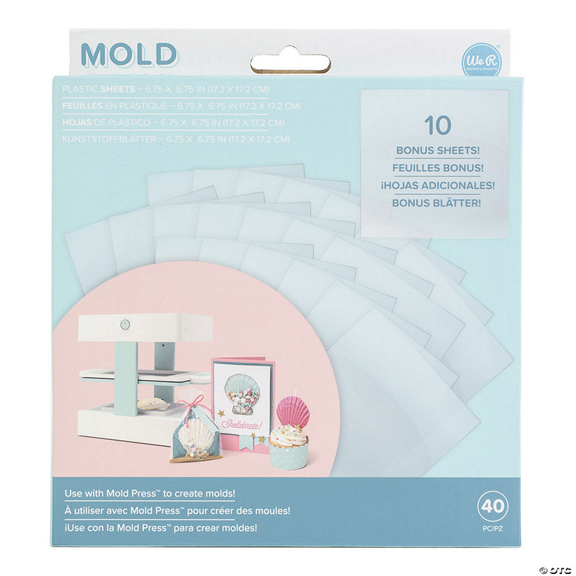 We R Memory Keepers Mold Press Plastic Sheets 40/Pkg-Clear Image