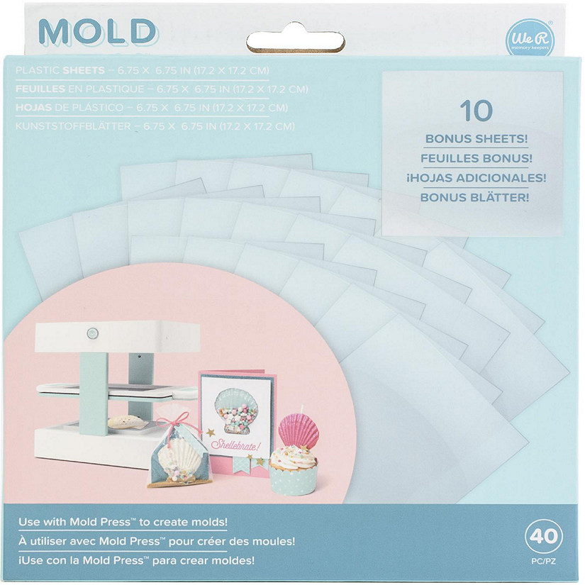 We R Memory Keepers Mold Press Plastic Sheets 40/Pkg-Clear Image