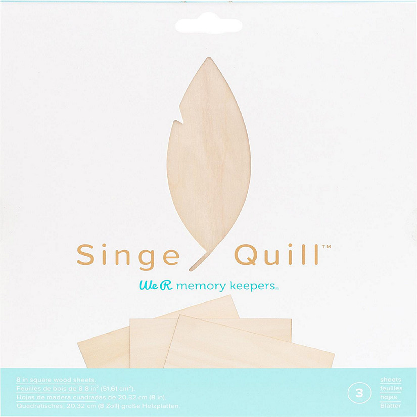 We R Memory Keepers Singe Quill Veneer Sheets 8"X8"-3 Pieces Image