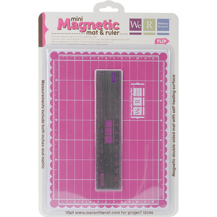 We R Mini Magnetic Cutting Mat &amp; Ruler Set-6" Ruler Image
