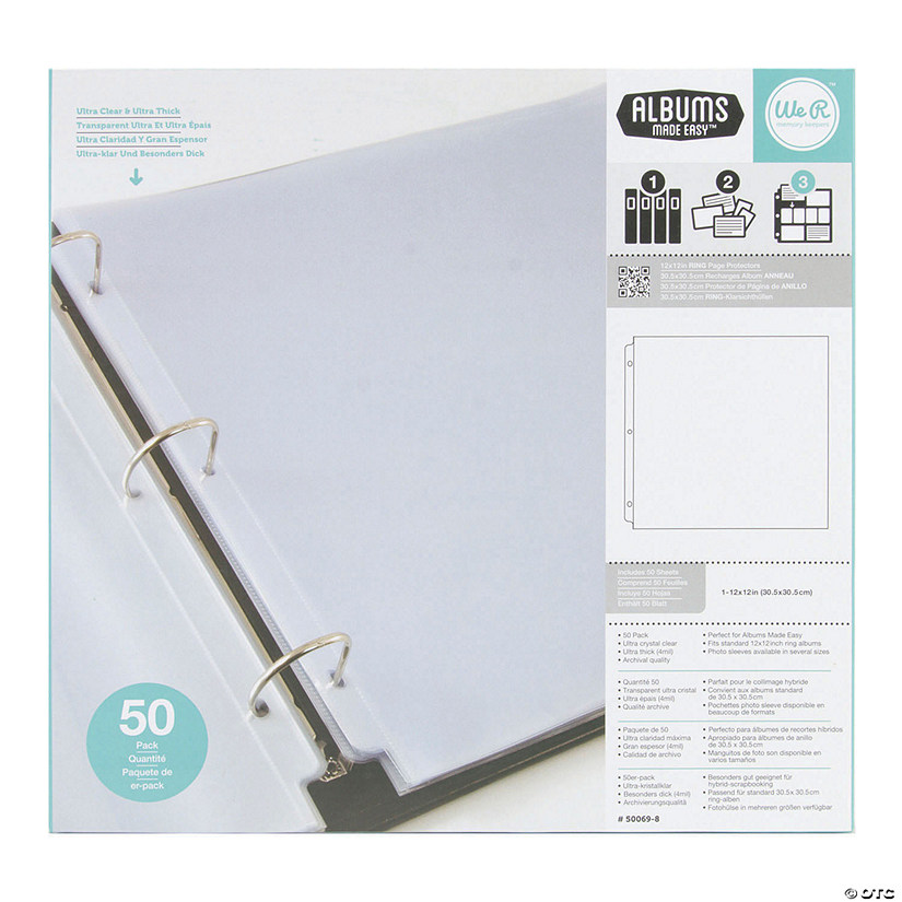 We R Ring Photo Sleeves 12"X12" 50/Pkg-Full Page Image