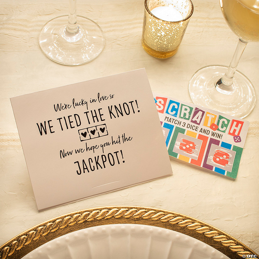 We Tied the Knot Jackpot Scratch Card Holders - 12 Pc. Image