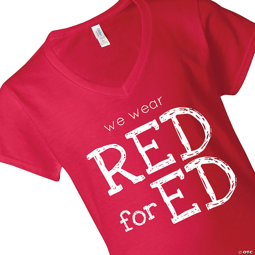 We Wear Red for Ed Women's T-Shirt - Large Image