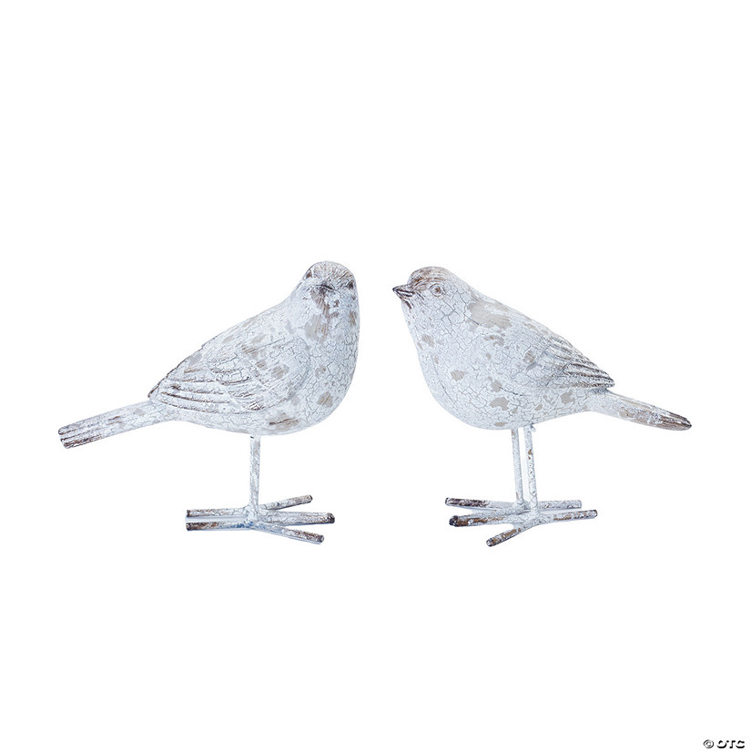 Weathered Bird Figurine (Set Of 4) 5.5"H Resin Image