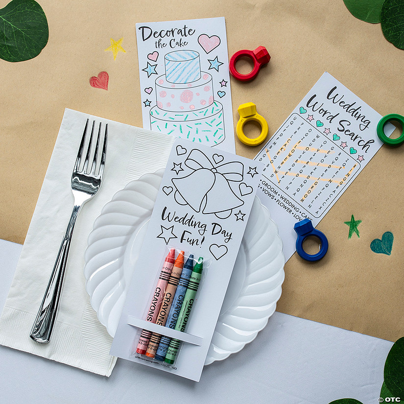 Wedding Coloring Activity Cards - 24 Pc. Image