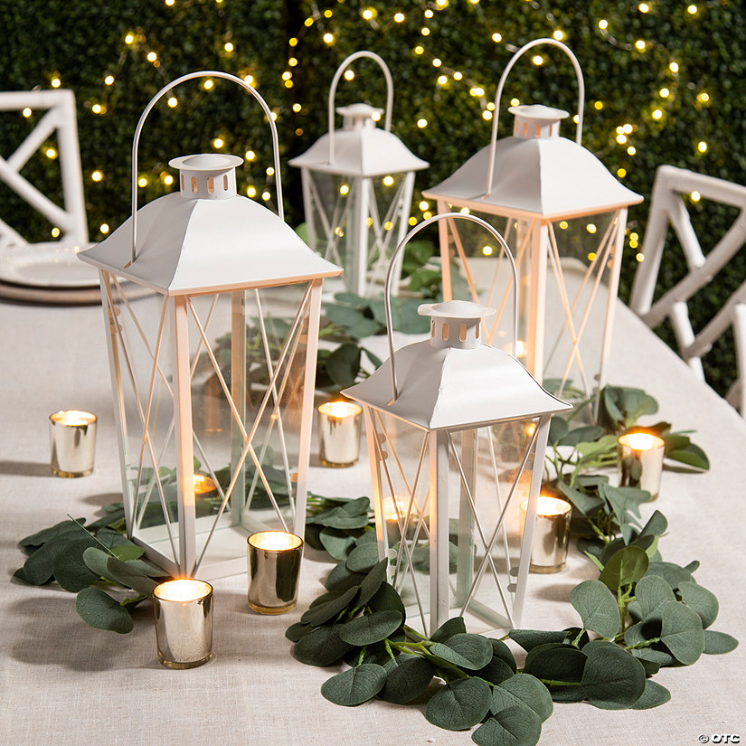 Wedding Eucalyptus Table Decor Kit with Lanterns 12 Pc.