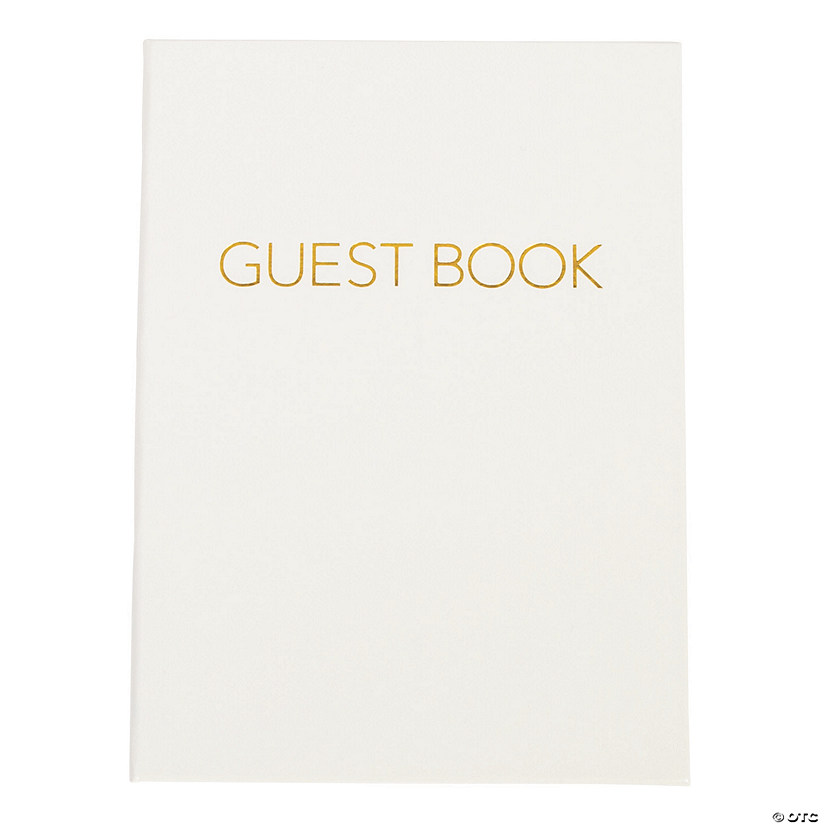 Wedding Guest Book with Gold Foil Accents Image