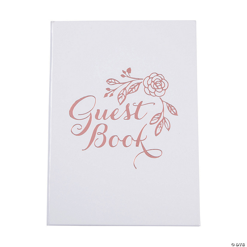 Wedding Guest Book with Rose Gold Foil Accents Image