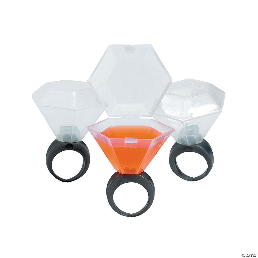 Wedding Ring Plastic Shot Glasses - 12 Ct. Image