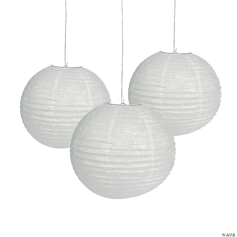 Wedding White Hanging Paper Lanterns Discontinued