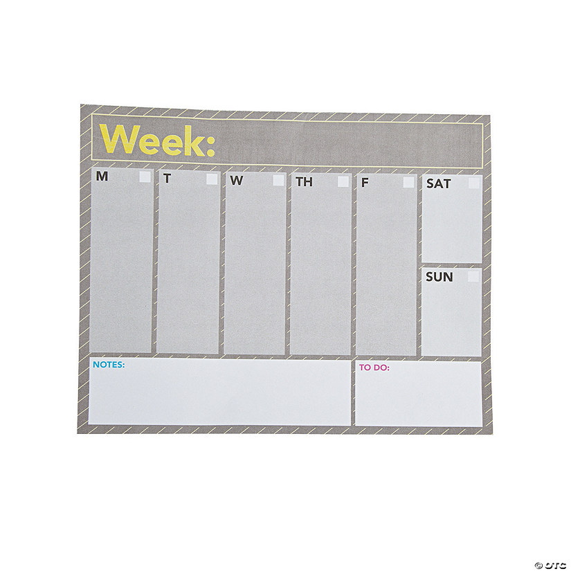 Weekly Planning Notepad Calendar Discontinued