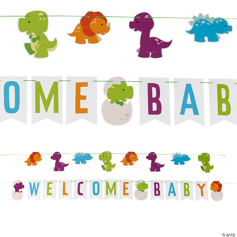 Welcome Baby Little Dino Garland Set - 2 Pc. Image