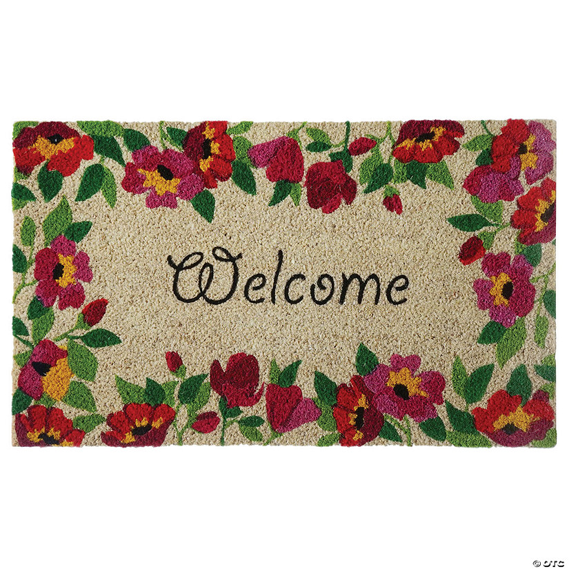 Flowers Coir Mat Oriental Trading