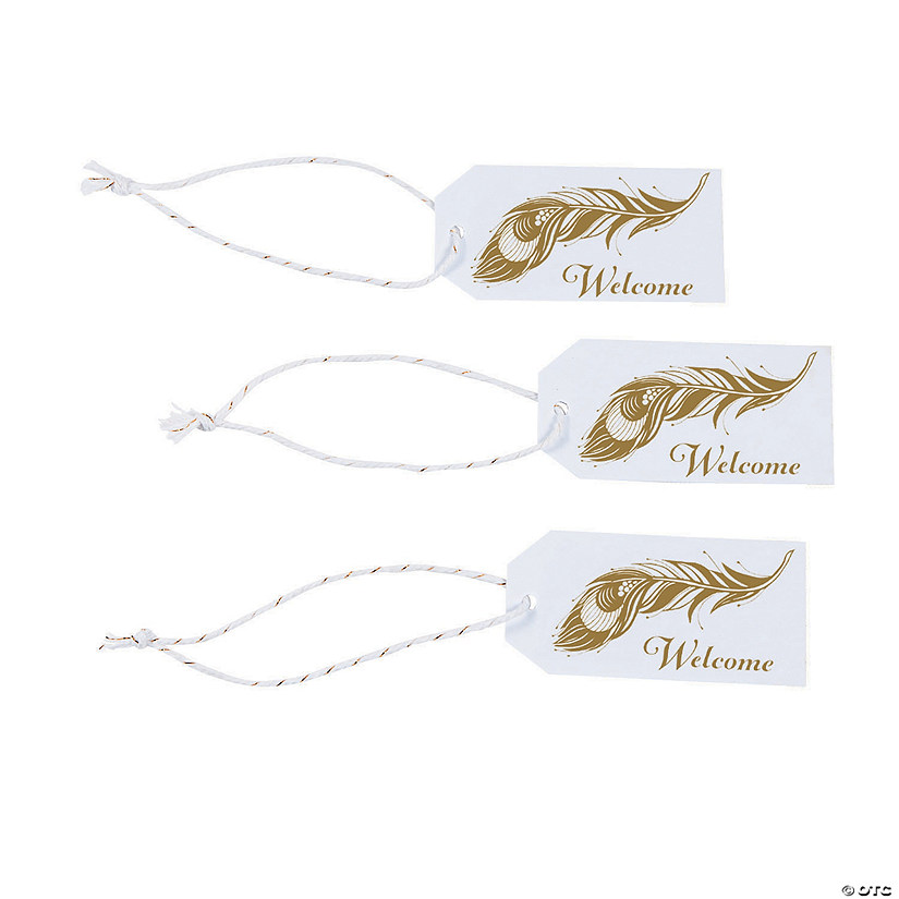 Welcome Peacock Favor Tags Image