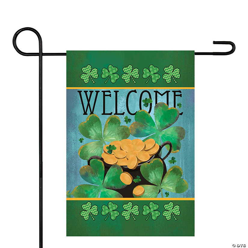 Welcome Pot of Gold Outdoor Garden Flag 12.5" x 18" Image
