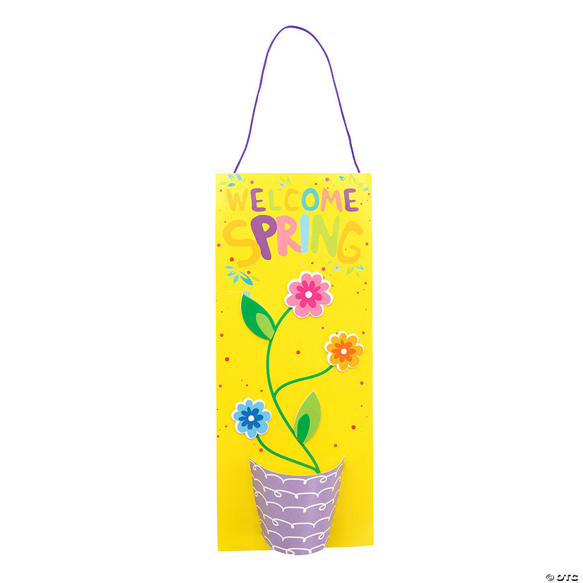 Welcome Spring Hanging Sign Craft Kit - Makes 12. Image