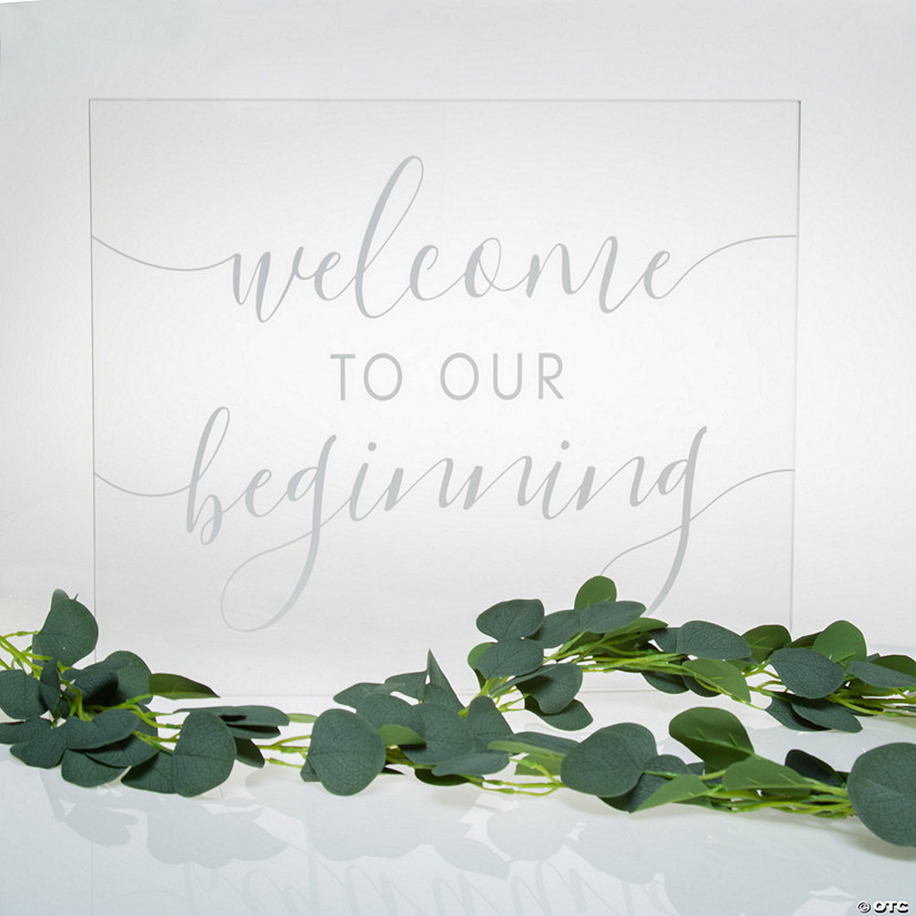 Welcome to Our Beginning Sign with Eucalyptus Kit - 2 Pc. Image