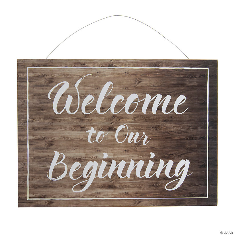Welcome to Our Beginning Sign Image