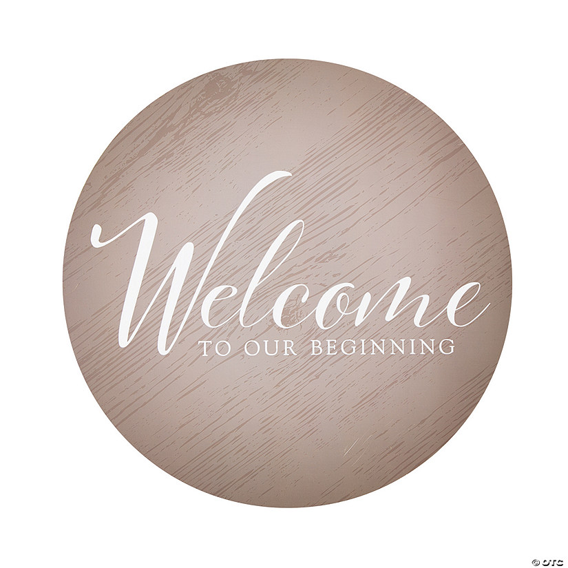 Welcome to Our Beginning Wedding Sign Image