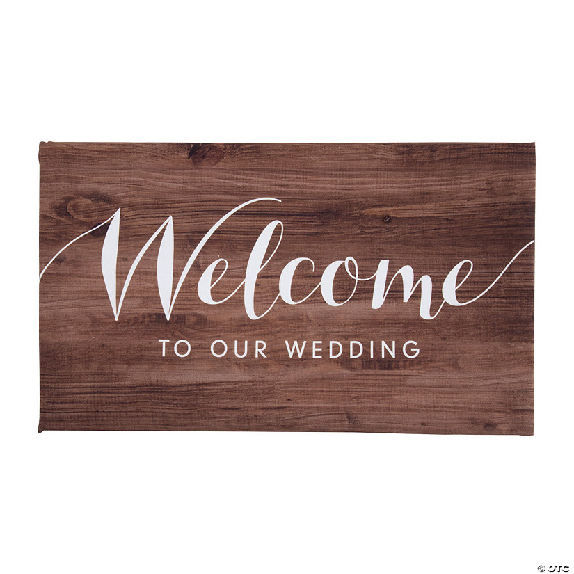 Welcome to Our Wedding Canvas Sign Image