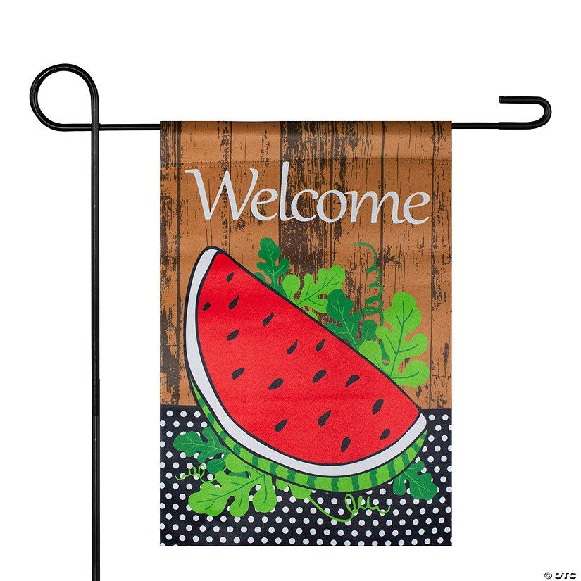 Welcome Watermelon Slice Spring Outdoor Garden Flag 12.5" x 18" Image