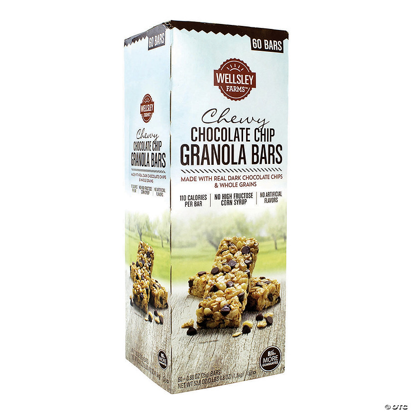 Wellsley Farms Chewy Chocolate Chip Granola Bars, .88 oz, 60 Count Image