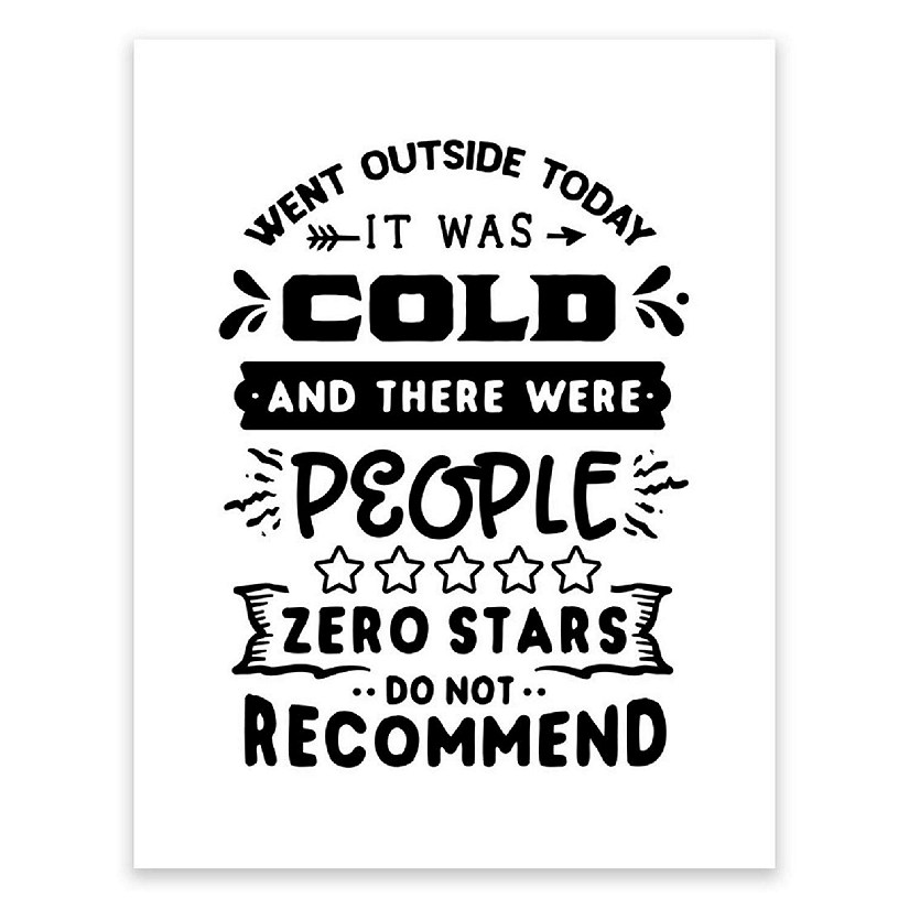 Went Outside Zero Stars 8.5x11in 1-Pack Image