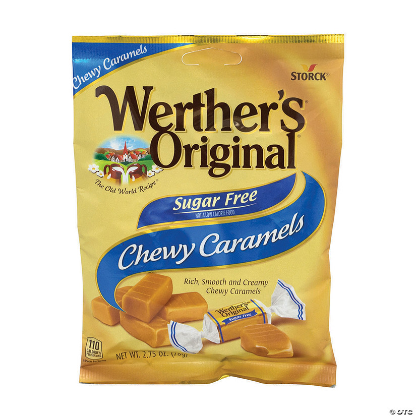 Werther's Original Chewy Caramels Sugar Free, 2.75 oz, 3 Pack Image
