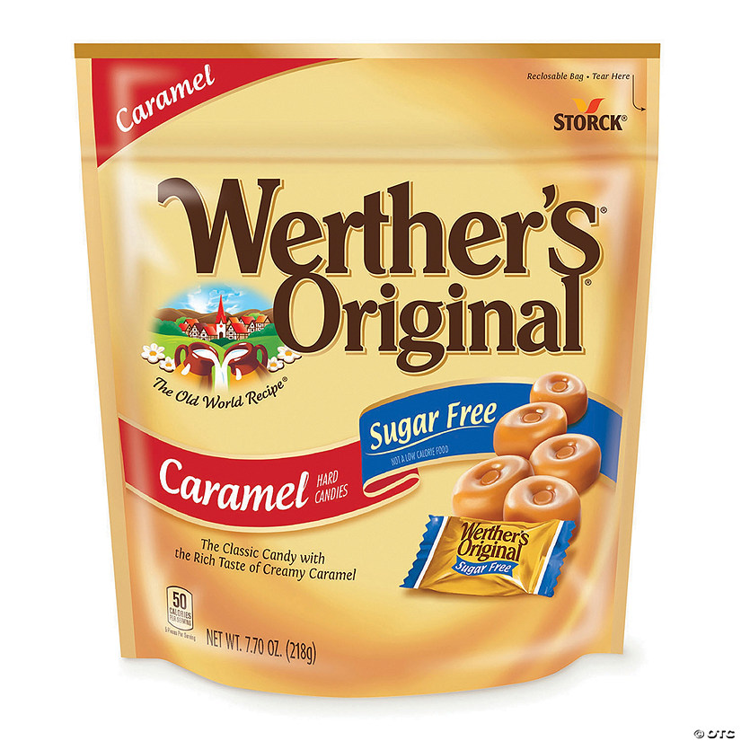 Werther's Original Sugar Free Caramel Hard Candies, 7.7 oz, 2 Pack Image