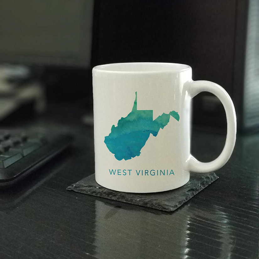 West Virginia Aqua Blue Water Mug Image