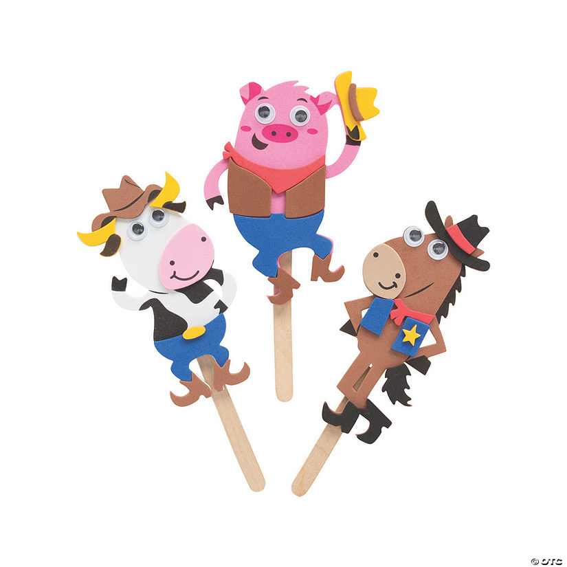 Western Characters Craft Stick Craft Kit Oriental Trading