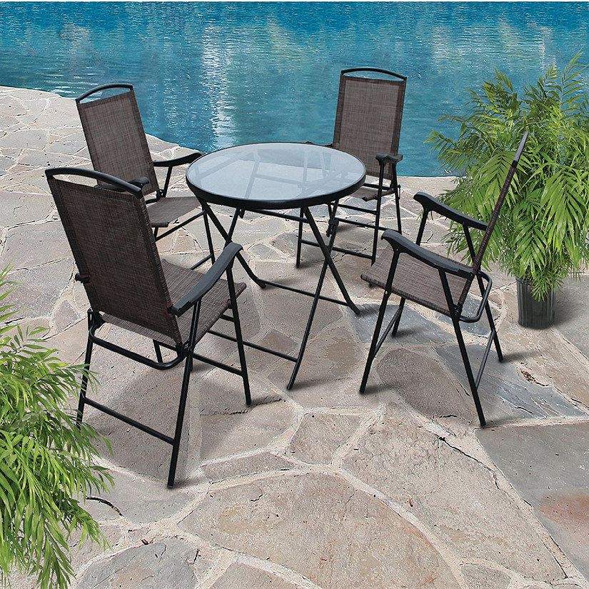 Westfield Outdoor S13S998 SET 5Pc. Set, Folding Chairs and Table