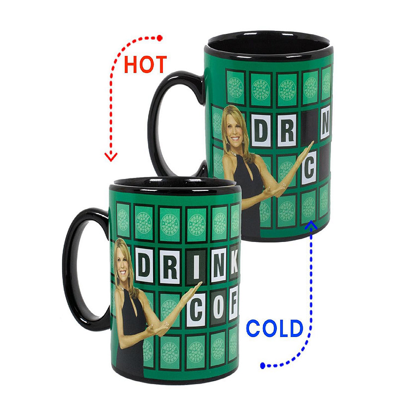Wheel of Fortune "Drink More Coffee" Color-Changing Mug  Holds 16 Ounces Image