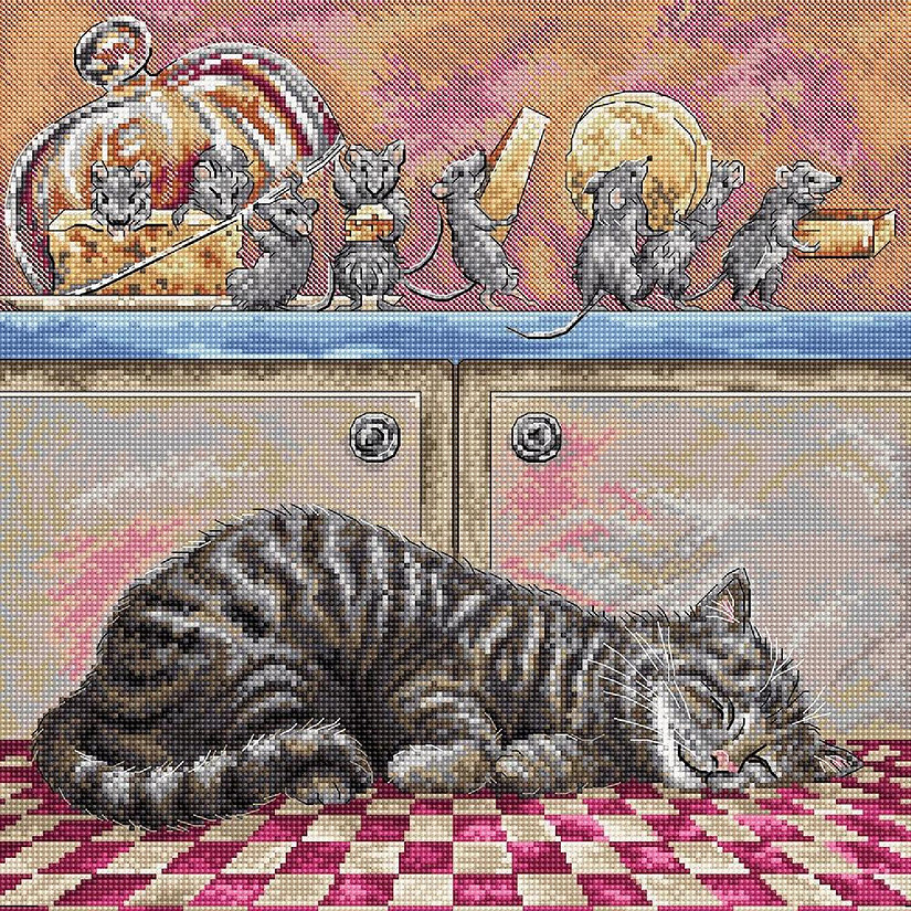 When the Cat Sleeps L8072 Counted Cross Stitch Kit Image