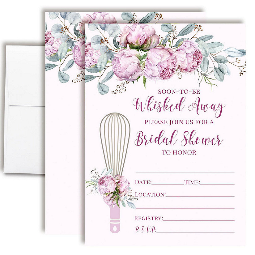 Whisked Away Bridal Shower Party Invitations Image