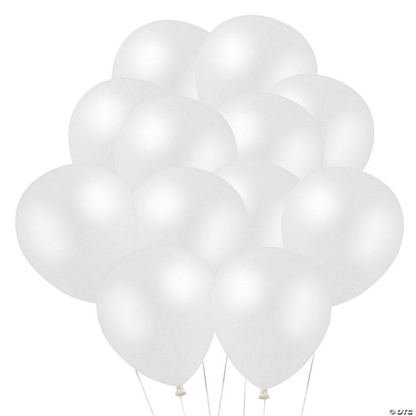 White 5" Latex Balloons - 24 Pc. Image