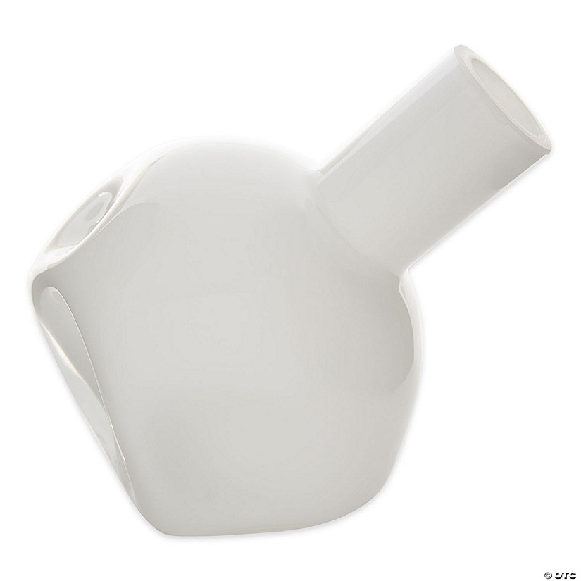White Abstract Vase 5.25X6X6" Image