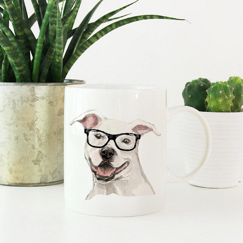 White American Black Glasses Ceramic Mug Image