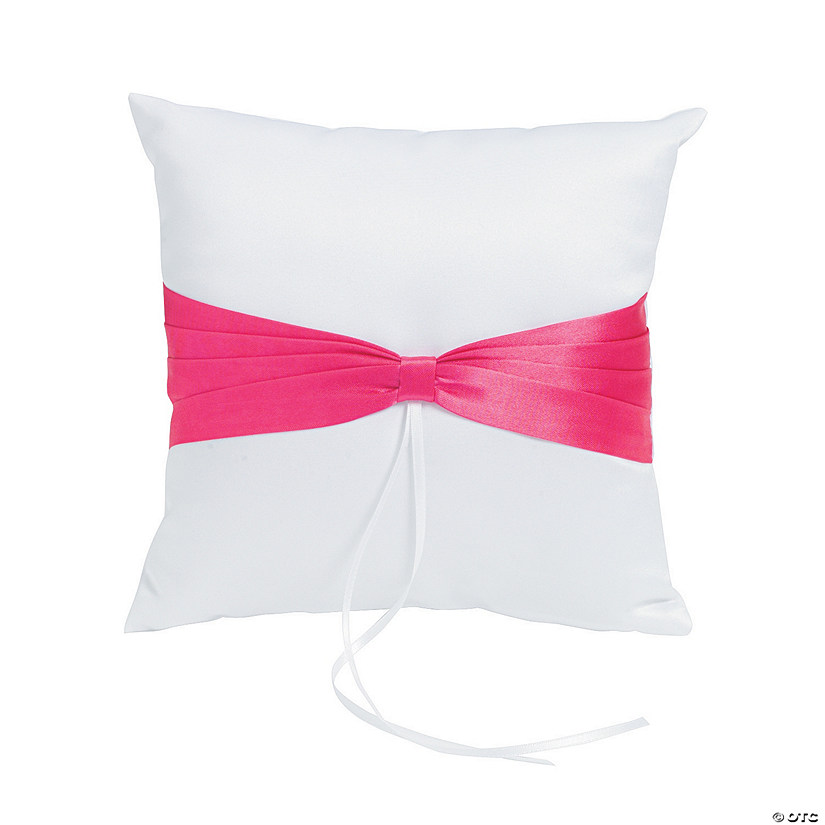 White & Pink Wedding Ring Pillow Discontinued