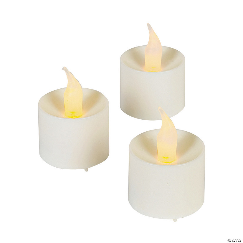 White Battery-Operated Votive Candles - 12 Pc. Image