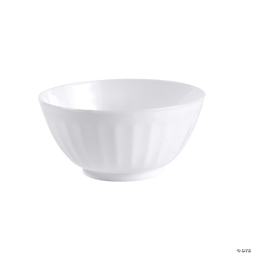 White BPA-Free Plastic Latte Bowls - 6 Ct. Image