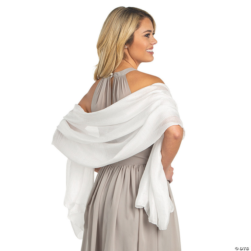white formal shawl